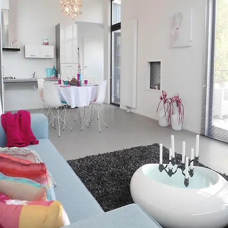 Modern With A Fireplace In A Noord-Scharwoude